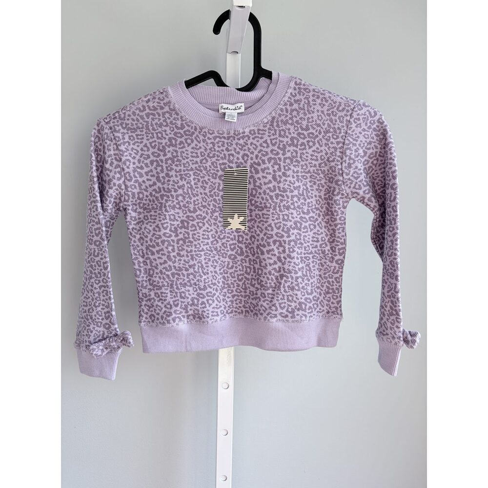Splendid Lavender Leopard Print Sweatshirt Size 3T